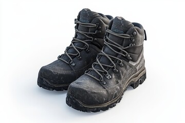 Explore the ruggedness and durability of outdoor boots. Designed for comfort and support in challenging terrains. Perfect for adventurers. Generative AI