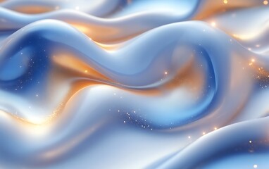 Abstract blue and gold liquid wave background. (1)