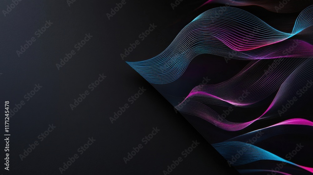 Aufkleber dynamic artistic string patterns abstract design digital artwork modern environment aesthetic viewpo