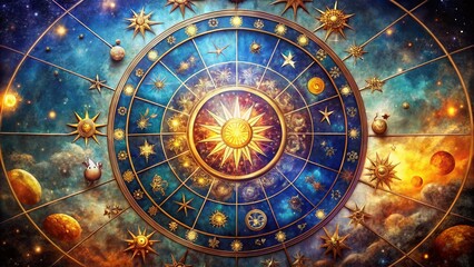Zodiac Signs Horoscope Astrology Reading Chart Prediction Stars Mystic Fortune Teller