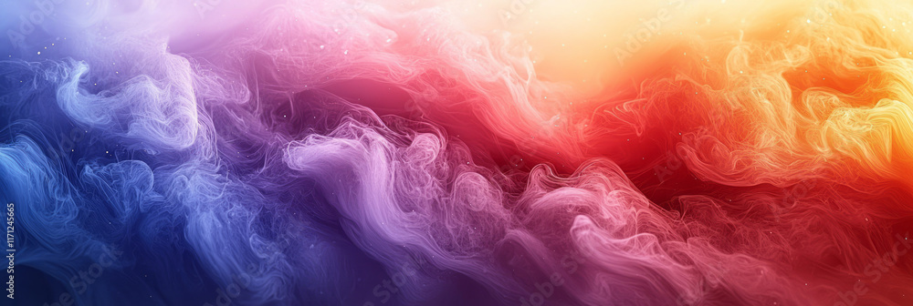 Poster Pastel gradient background with softly blended colors transitioning from peach to lavender,