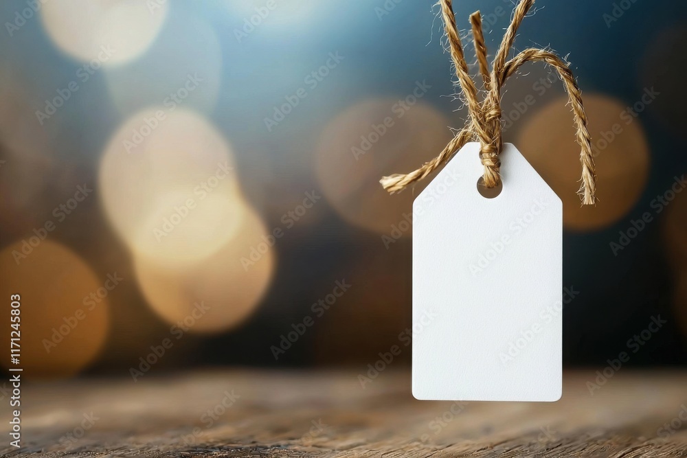 Poster elegant blank tag design studio setting product showcase minimalist environment close-up view premiu