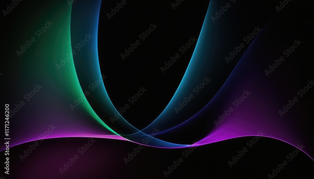 Poster 3d render of a network communications background with rainbow coloured digital particles 5