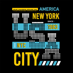 new york city slogan, typography illustration, vector