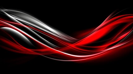 Abstract Red and White Swirling Wave Design