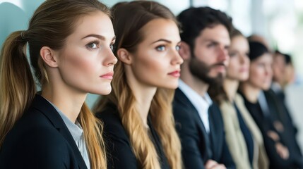 Obraz premium Group of Professionals in Business Attire at a Conference