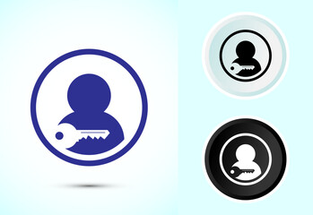 User profile login icon design illustration. Access authentication icon