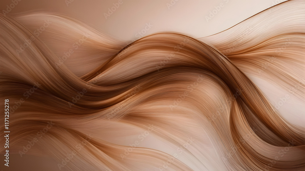 Poster smooth brown waves creating an elegant and minimalist abstract background mocha mousse