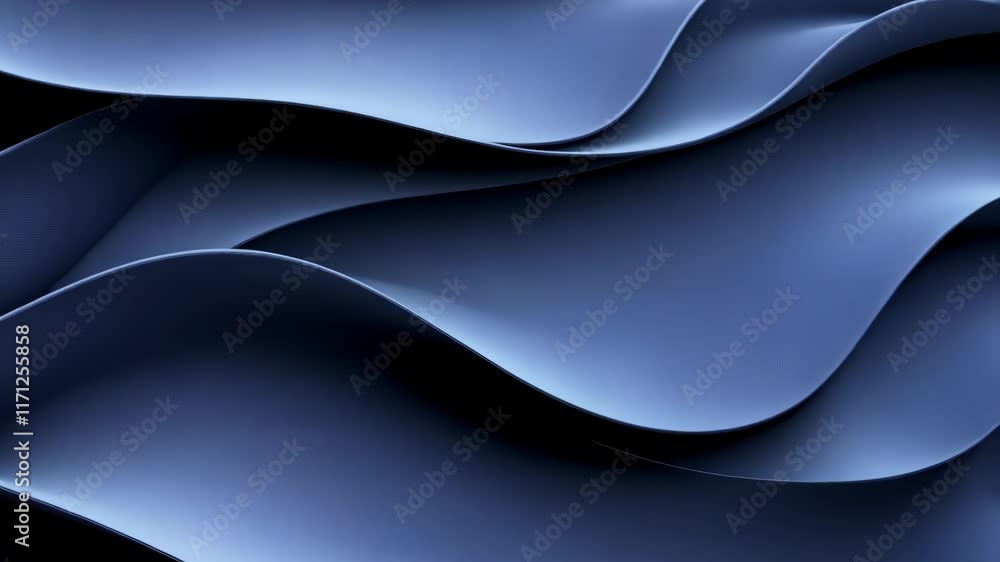 Poster textured blue waves create a calming background with smooth, flowing lines and an elegant design