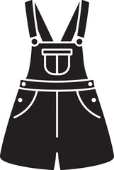 Overall dress Silhouette Vector