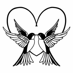 Obraz premium dove with heart