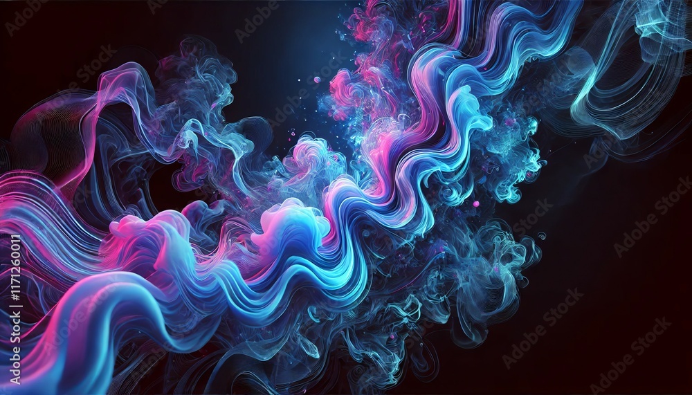 Aufkleber abstract fractal background with space