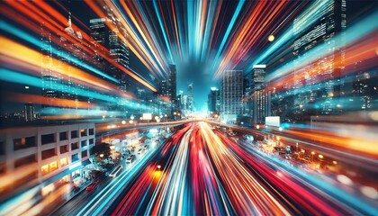 Fototapeta premium traffic in the night