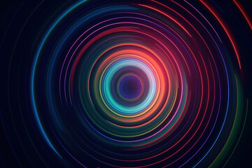 an abstract depiction of concentric circles radiating luminous gradients 