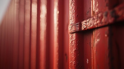 Detailed view of textured container surface shipping industry close-up photography urban environment industrial concept