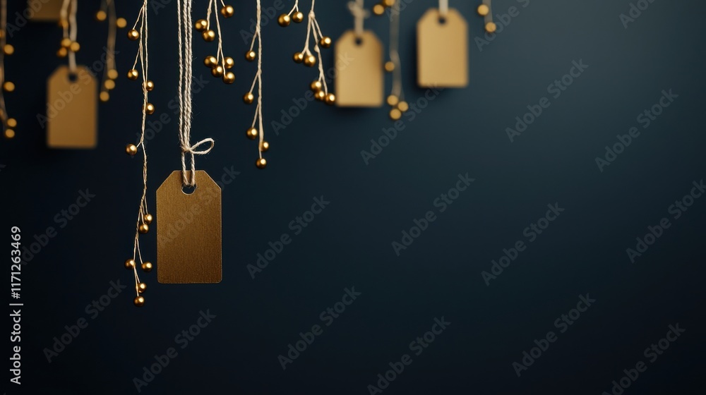 Poster dynamic merchandise designs featuring string art tags studio environment product photography artisti