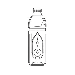 bottle of water isolated