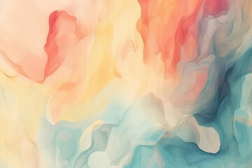 an abstract watercolor design in soft pastel tones