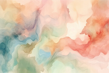an abstract watercolor design in soft pastel tones 