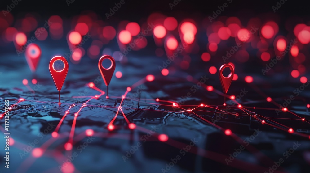 Poster global network connectivity: a visual representation of location data and interconnections