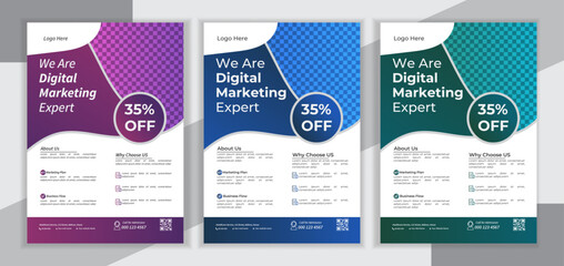 digital marketing corporate social media business conference live webinar invitation and social media post template.