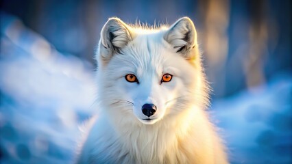 Obraz premium Digital Arctic fox, frontal view, perfect for copy.