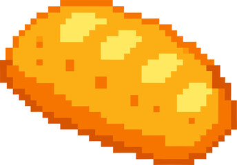 Obraz premium Pixelated Potato Graphic on White Background