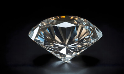 Large Sparkling Diamond with Dark Backdrop