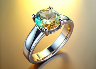 Empty ring mockups in gold, silver, and platinum, ready for your gem designs.