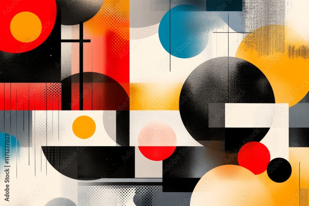 Poster a simple graphic of a straw and a glass of juice, using bold shapes and bright, cheerful colors