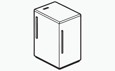 Refrigerator LINE ART SILHOUETTE 