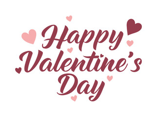 Fototapeta premium Happy Valentine's Day Typography, Love, Greeting Card