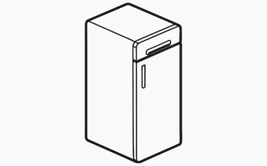 Refrigerator LINE ART SILHOUETTE 