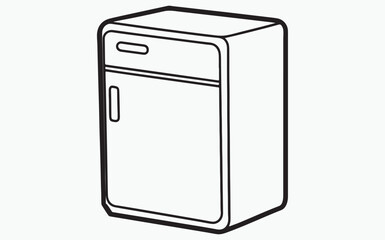 Refrigerator LINE ART SILHOUETTE 