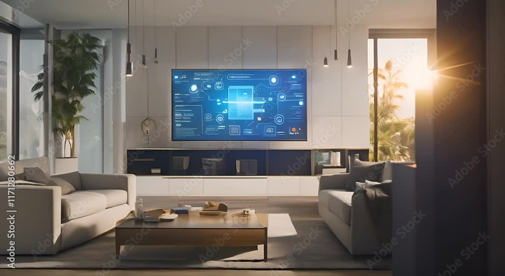 Poster automating iot technology in a smart home for enhanced convenience and efficiency concept iot automa