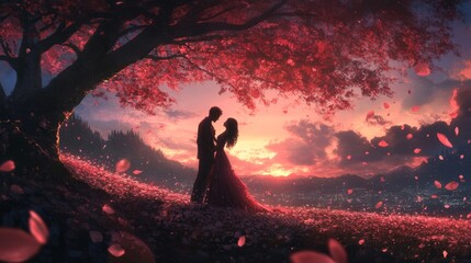 couple dancing in the night