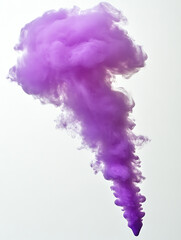 purple Fog, purplesplash, purplecloud, purple mist or purple smoke color isolated on white background. Effect for content that requires an abstract purple dust explosion.