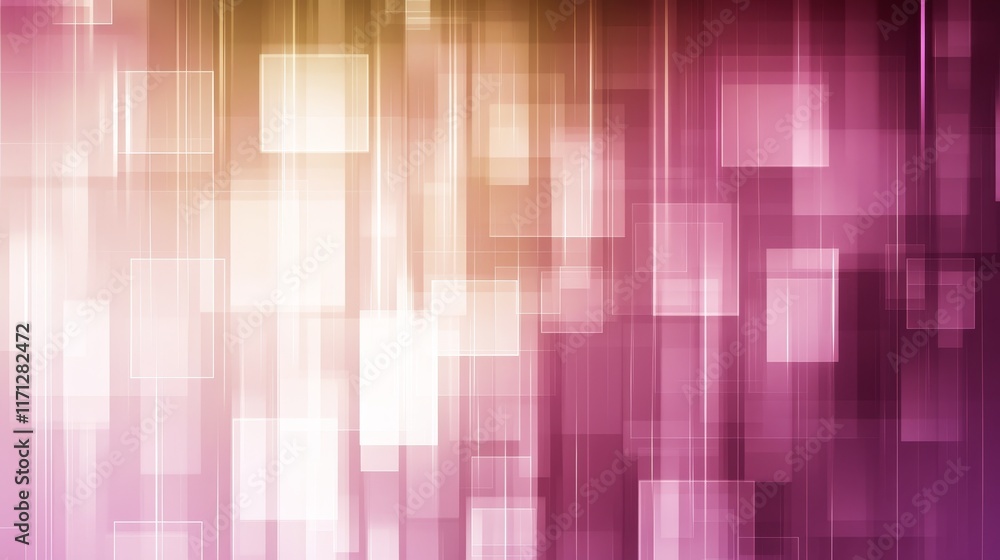 Aufkleber abstract gradient background with pixelated squares in shades of pink and gold.