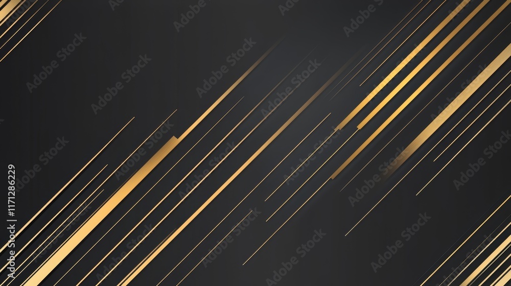 Poster abstract design featuring diagonal golden lines on a dark background, suitable for modern graphics.