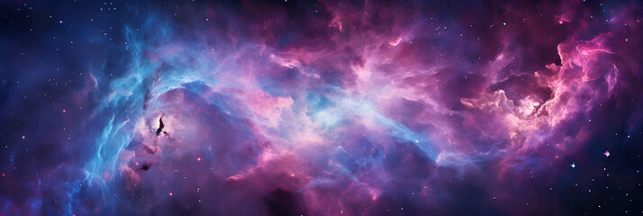 Obraz premium Vivid Celestial Portrait: Mesmerizing Colors of a Swirling Galaxy Amidst the Infinite Cosmos