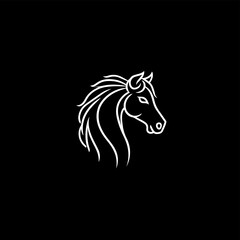 simple outline horse logo