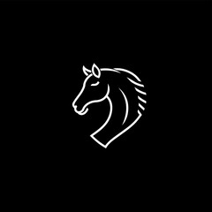 simple outline horse logo
