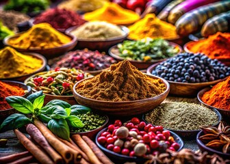 Fototapeta premium Spice still life: vibrant details, capturing essence.