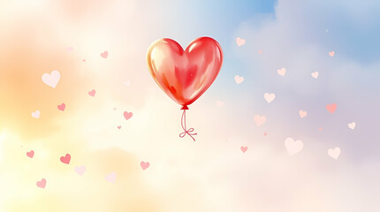heart shaped balloons Valentine Day 14 feb