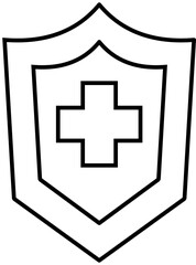 Obraz premium Prevention icon. outline icon style. healthcare vector icon.