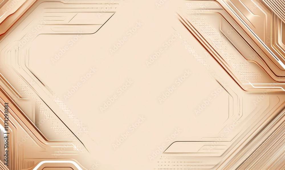 Poster abstract geometric background with a modern tech design in warm tones.