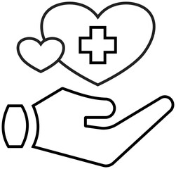 health icon. outline icon style