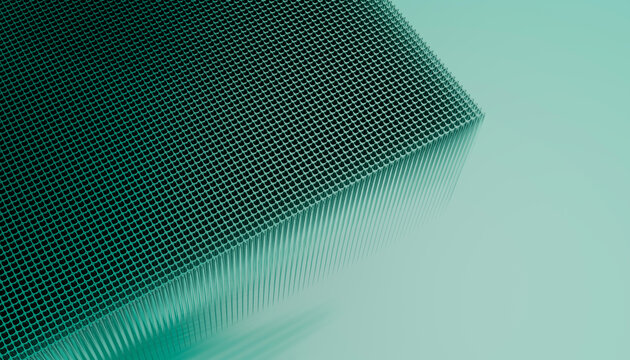 3D Rendered close-up of abstract mint-green background
