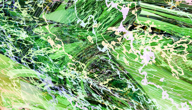 Vibrant abstract lightning 3D digital art