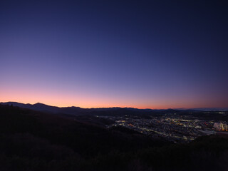 埼玉県小川町 夜景 仙元山から